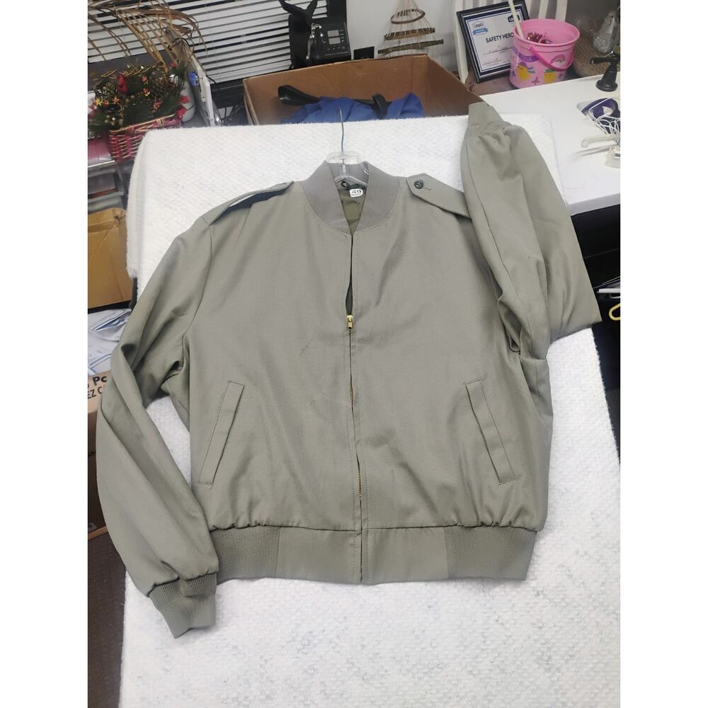 Vtg Neptune Garment Co USMC Tanker Jacket Mens 48R Pewter Gray Bomber Military